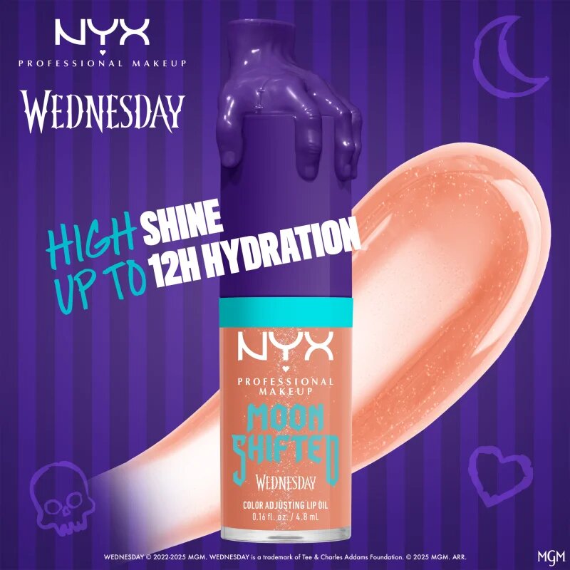 NYX Professional Makeup Wednesday Mystery Lip Oil olej na rty odstín 03 Moon Shifted 4.8 ml