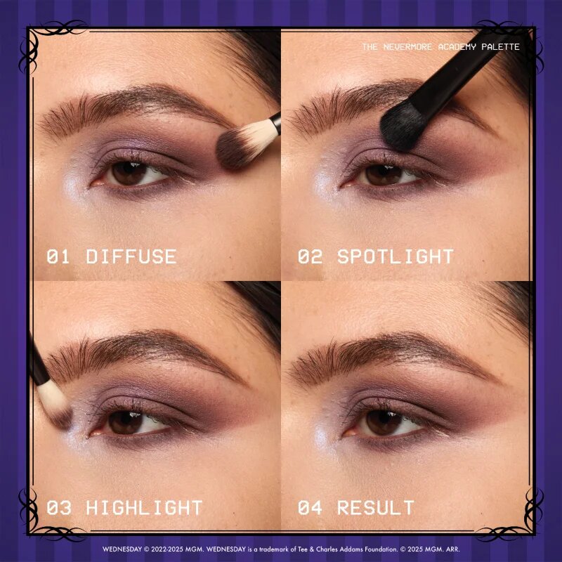 NYX Professional Makeup Wednesday The Nevermore Academy Palette paleta očních stínů 8 barev 8x1 g