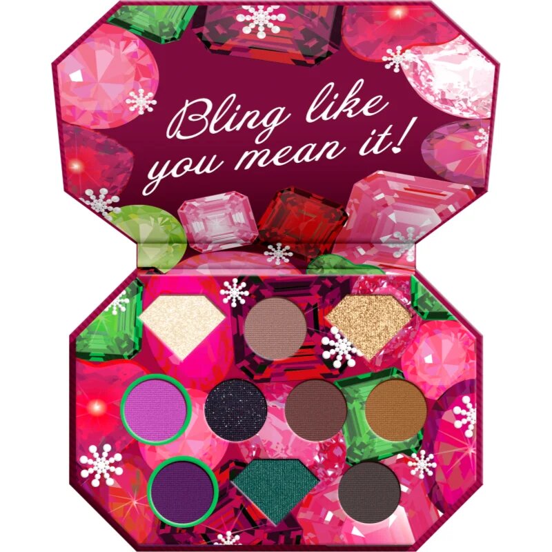 NYX Professional Makeup Xmas Bling The Halls paleta očních stínů 10 barev 10x0.6 g