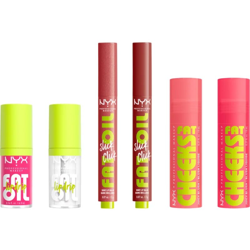 NYX Professional Makeup Xmas Fat Holiday dárková sada na rty 6 ks