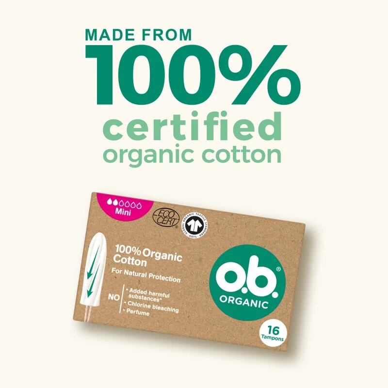 o.b. Organic Mini tampony 16 ks
