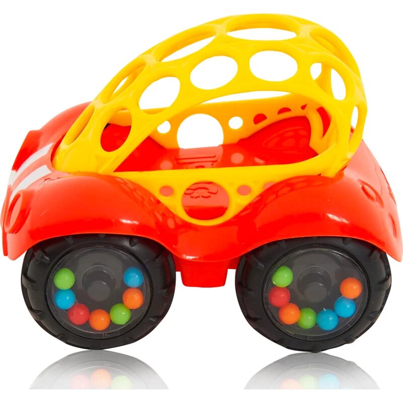 Oball Rattle & Roll autíčko pro děti Red 3m+ 1 ks