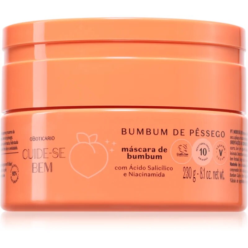oBoticário Cuide-se Bem Bumbum de Pêssego maska na hýždě a boky 230 g