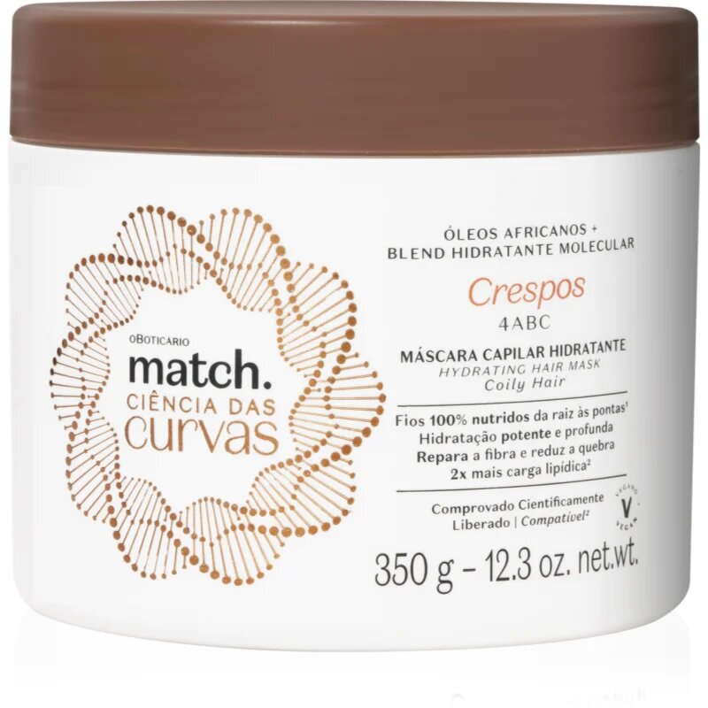 oBoticário Match maska pro kudrnaté vlasy 350 g