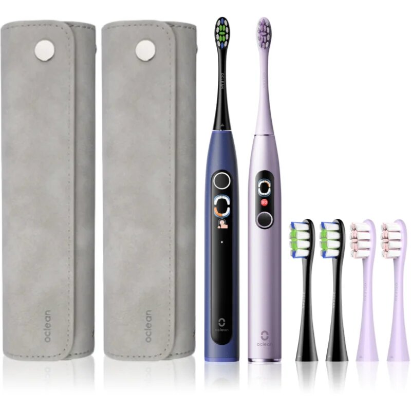 Oclean X Pro Digital Set sada pro péči o zuby Purple & Dark Blue