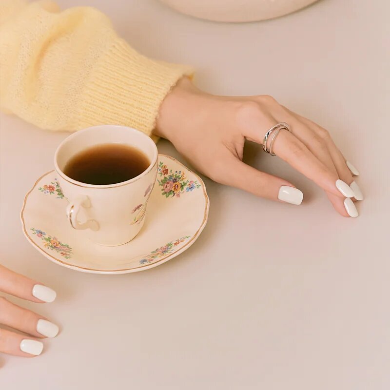 OHORA Gel Nail Sticker N Cream Cotton nálepky na nehty odstín NB-076 1 ks