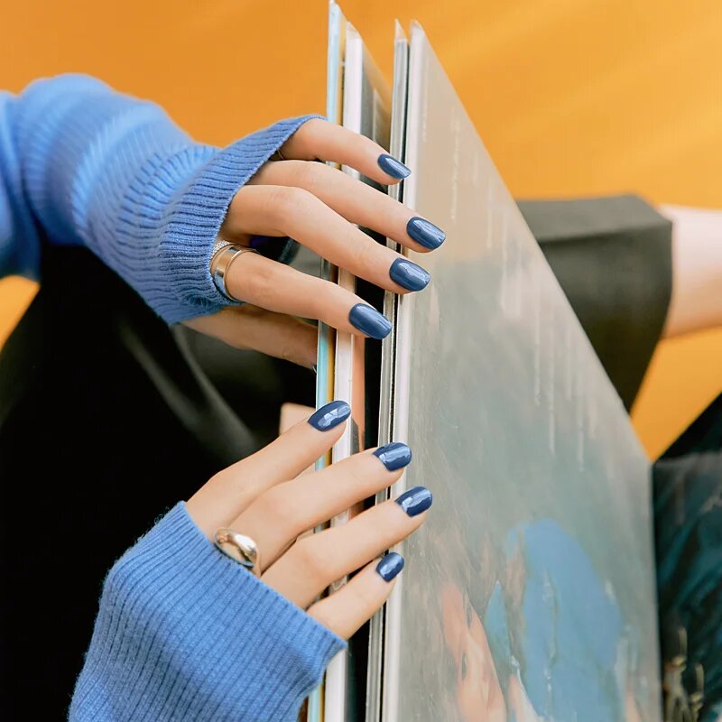 OHORA Gel Nail Sticker N Cream Indigo nálepky na nehty odstín NB-071 1 ks