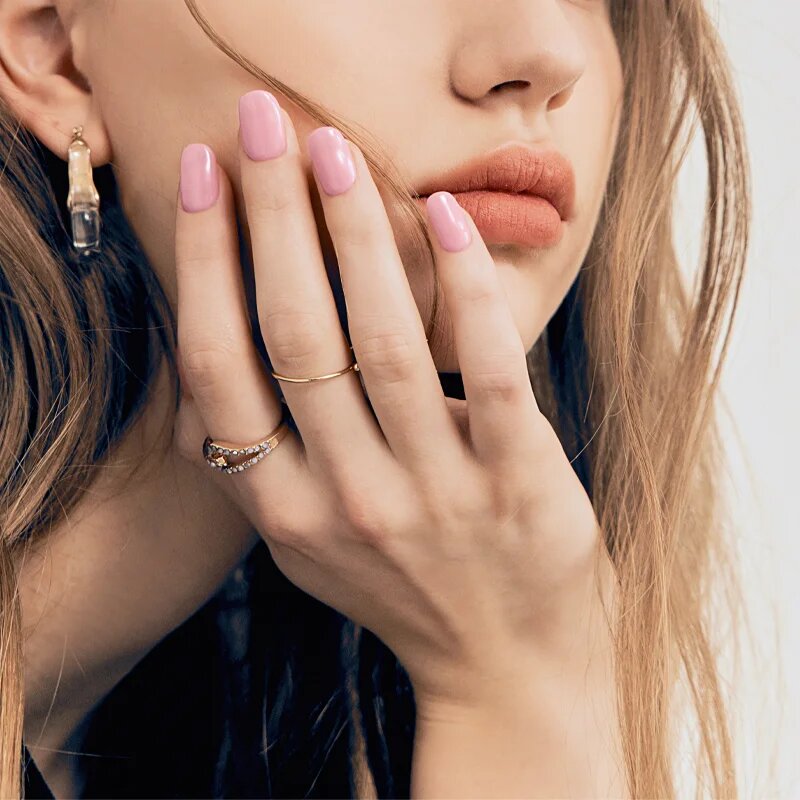OHORA Gel Nail Sticker N Cream Pink nálepky na nehty odstín NB-090 1 ks