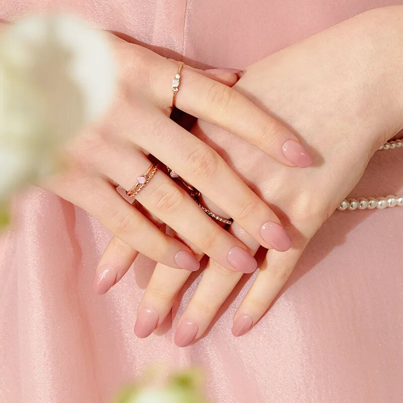 OHORA Gel Nail Sticker N Milk Rose nálepky na nehty odstín ND-173 1 ks