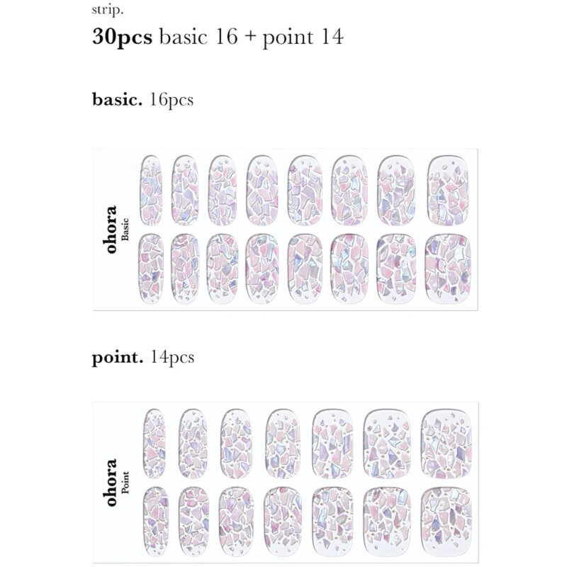 OHORA Gel Nail Sticker N Petal Rain nálepky na nehty odstín ND-351 1 ks