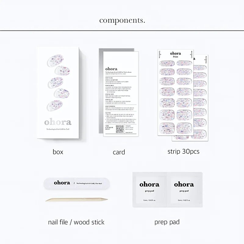 OHORA Gel Nail Sticker N Petal Rain nálepky na nehty odstín ND-351 1 ks