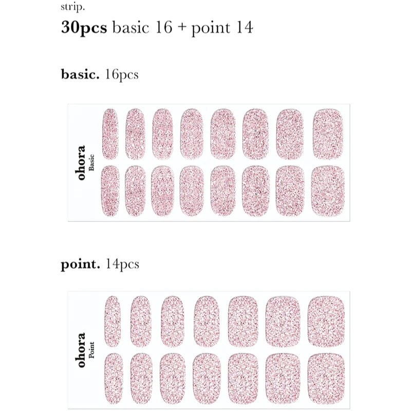 OHORA Gel Nail Sticker N Pixie Dust nálepky na nehty odstín NB-020 ks