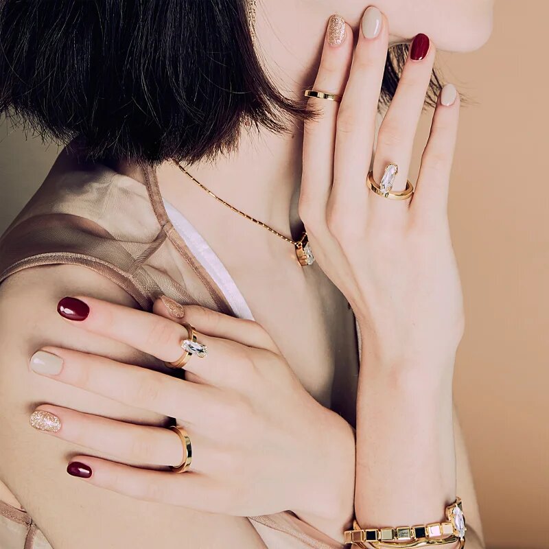 OHORA Gel Nail Sticker N Rosewood nálepky na nehty odstín ND-047 1 ks
