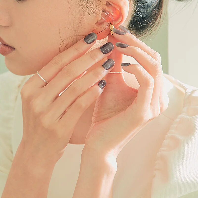 OHORA Gel Nail Sticker N Tint Black nálepky na nehty odstín NB-068 1 ks