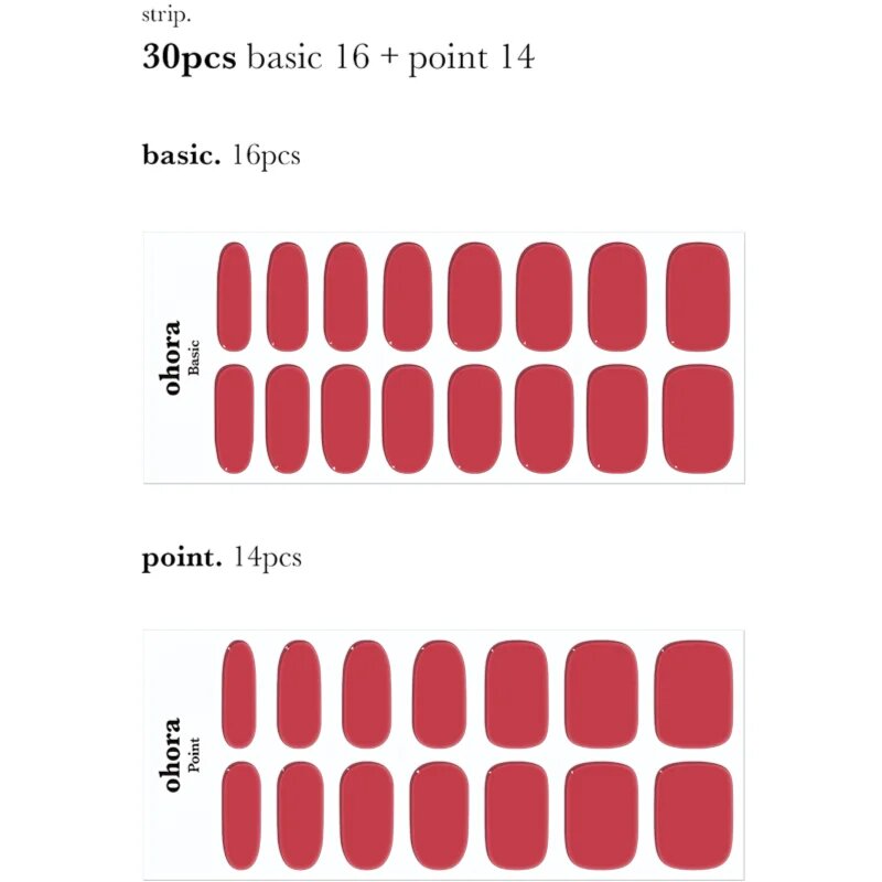 OHORA Gel Nail Sticker N Tint Brick nálepky na nehty odstín NB-067 1 ks