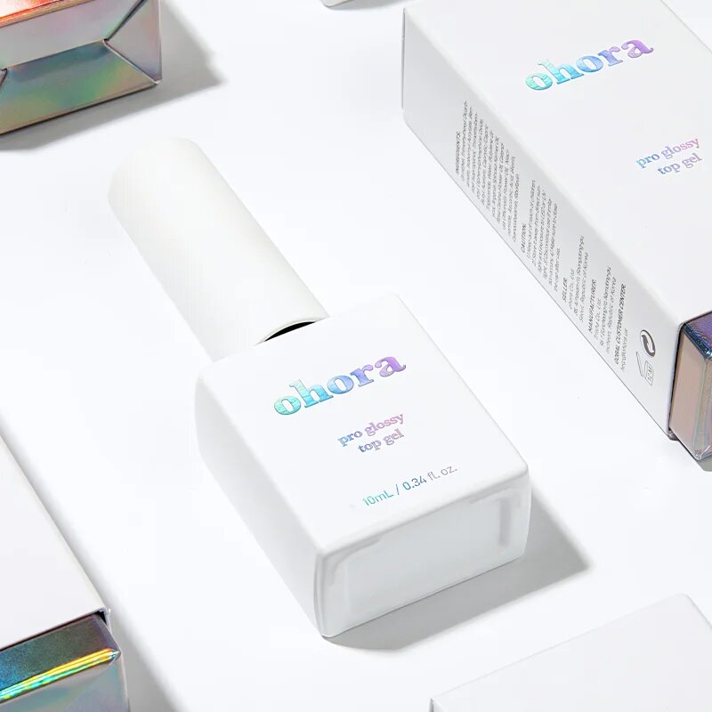 OHORA Pro Glossy Top Gel krycí lak na nehty pro zářivý lesk 10 ml