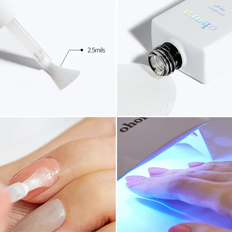 OHORA Pro Glossy Top Gel krycí lak na nehty pro zářivý lesk 10 ml
