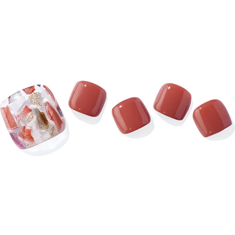 OHORA Semi Cured Gel Pedicure Strips P Vintage Wood nálepky na nehty na nohy odstín PD-010 1 ks