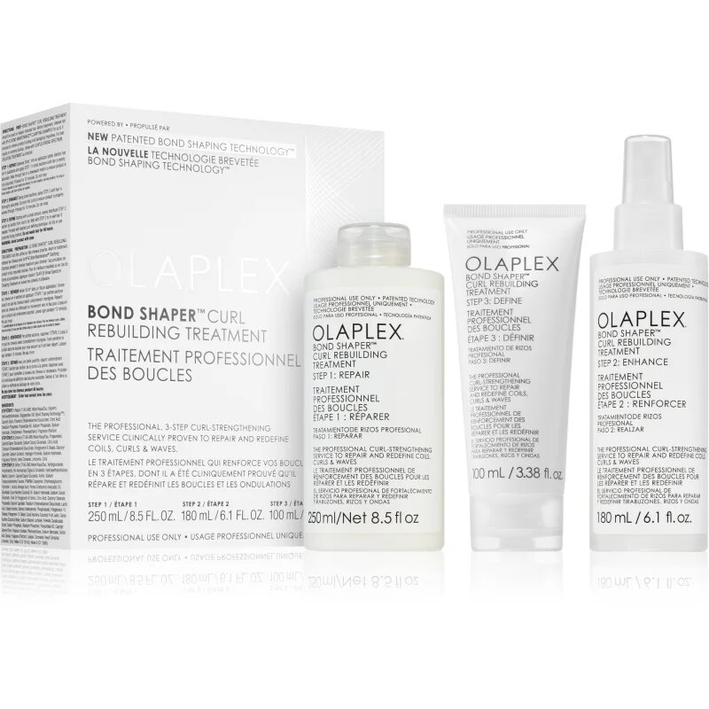 Olaplex Bond Shaper Curl Rebuilding Treatment set sada pro kudrnaté vlasy 3 ks