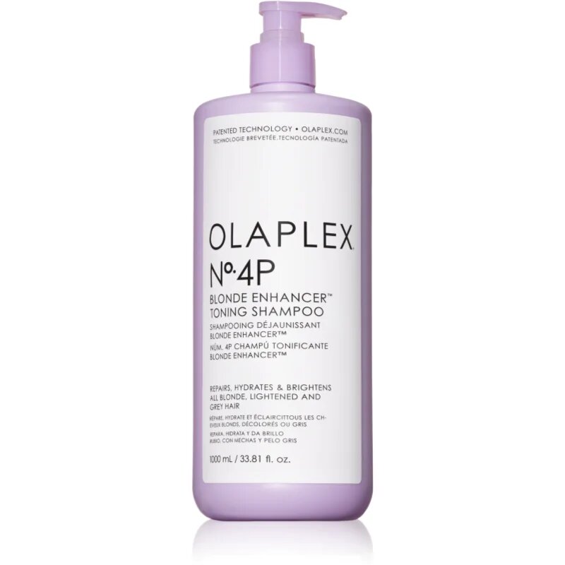 Olaplex N°4P Blond Enhancer Toning Shampoo fialový tónovací šampon neutralizující žluté tóny 1000 ml