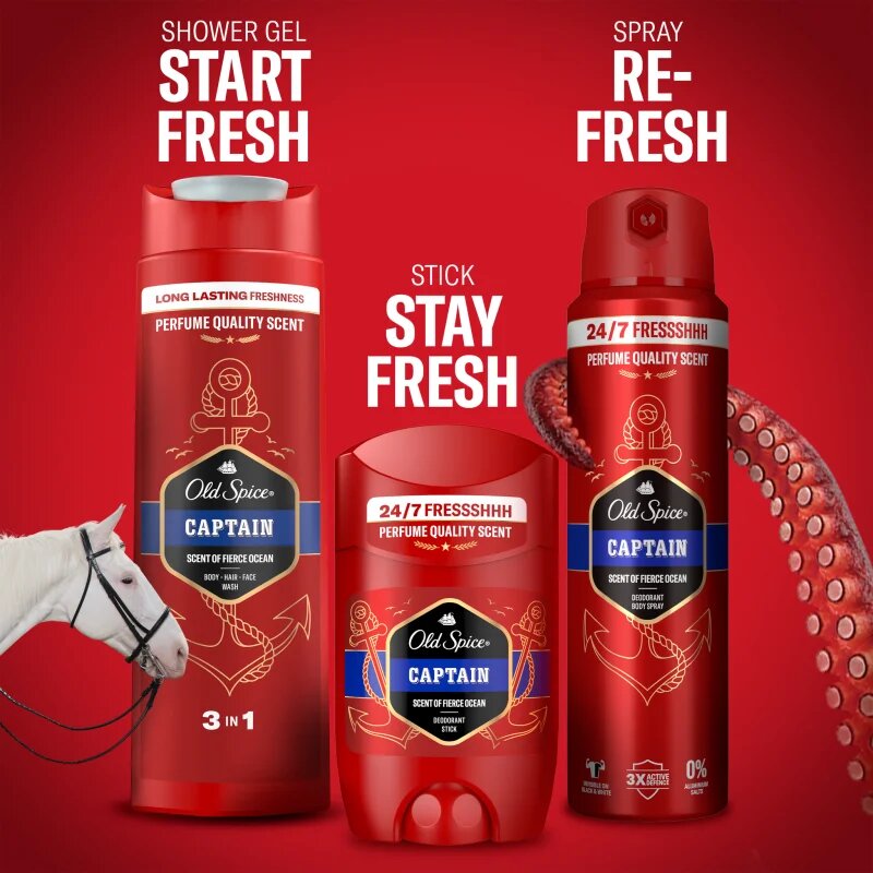 Old Spice Captain tuhý deodorant pro muže 2x85 ml