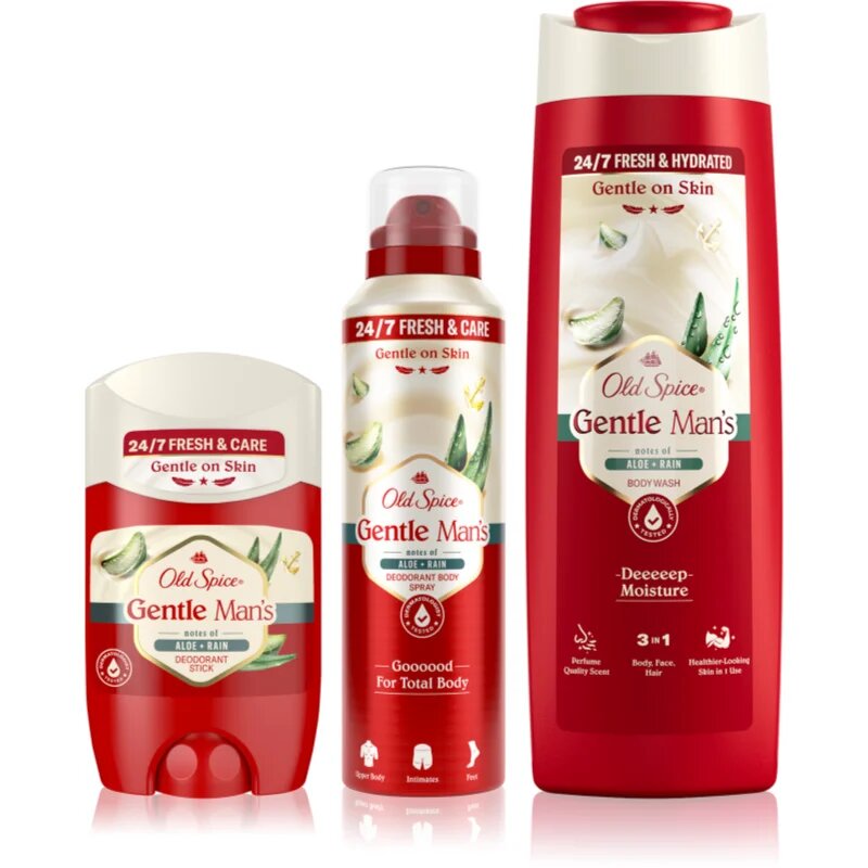 Old Spice Gentle Man's Aloe & Rain sada na tělo