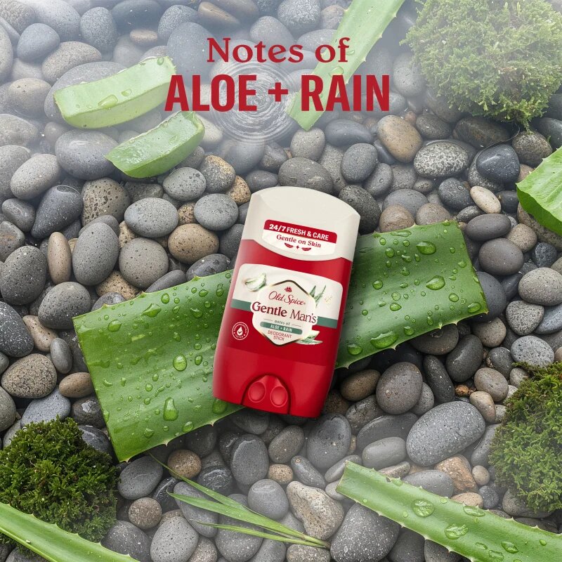 Old Spice Gentle Man's Aloe & Rain tuhý deodorant bez obsahu hliníkových solí 50 ml