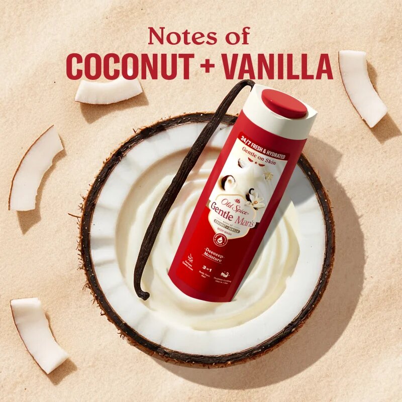 Old Spice Gentle Man's Coconut & Vanilla sprchový gel 3 v 1 800 ml