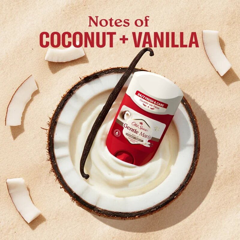 Old Spice Gentle Man's Coconut & Vanilla tuhý deodorant bez obsahu hliníkových solí 50 ml