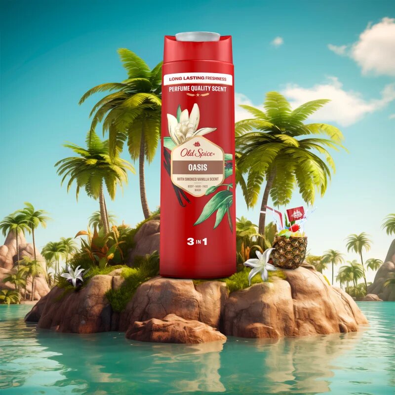 Old Spice Oasis sprchový gel 3 v 1 400 ml