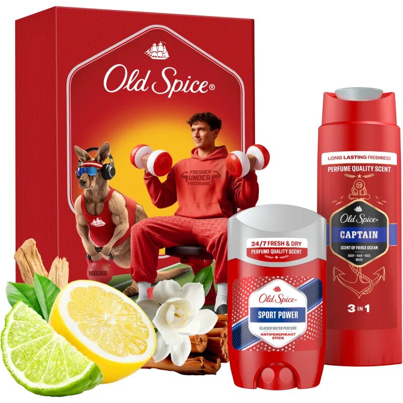 Old Spice Sport Power & Captain Gym Set dárková sada
