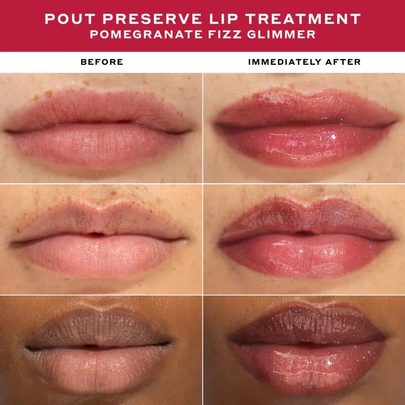 OLEHENRIKSEN Pout Preserve Peptide Lip Treatment hydratační lesk na rty odstín Pomegranate Fizz Glimmer 12 ml