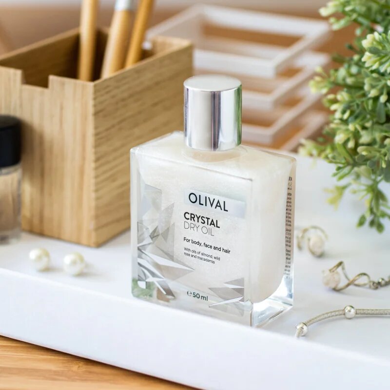 Olival Crystal Dry Oil multifunkční suchý olej se třpytkami na obličej tělo a vlasy 50 ml
