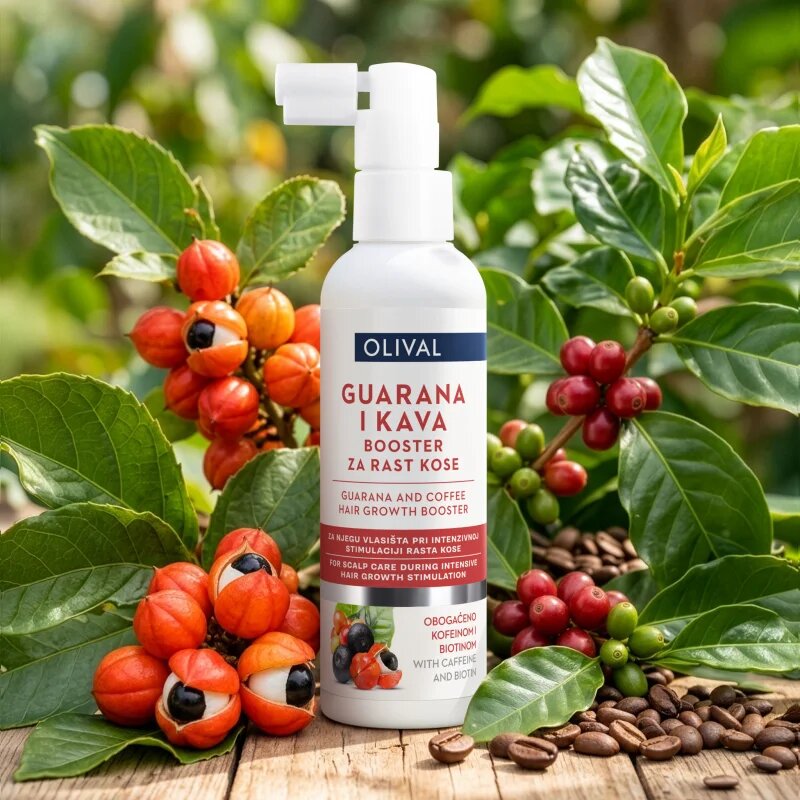 Olival Guarana & Coffee sérum pro růst vlasů a posílení od kořínků 100 ml