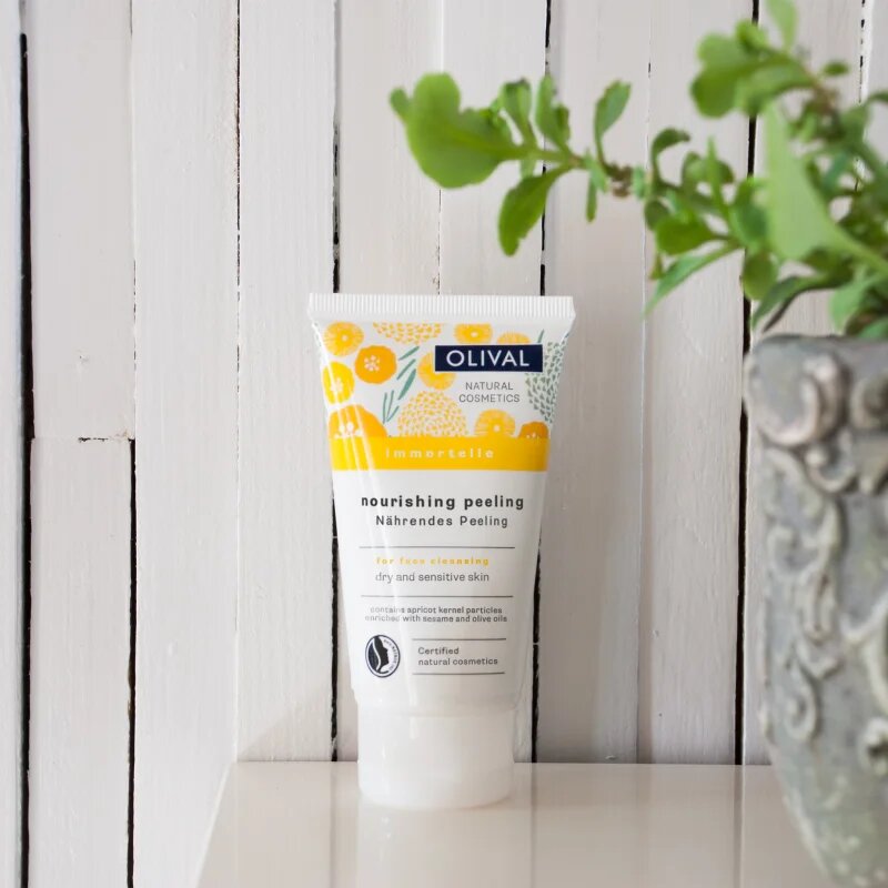 Olival Immortelle Nourishing Peeling jemný pleťový peeling pro suchou a citlivou pokožku 75 ml