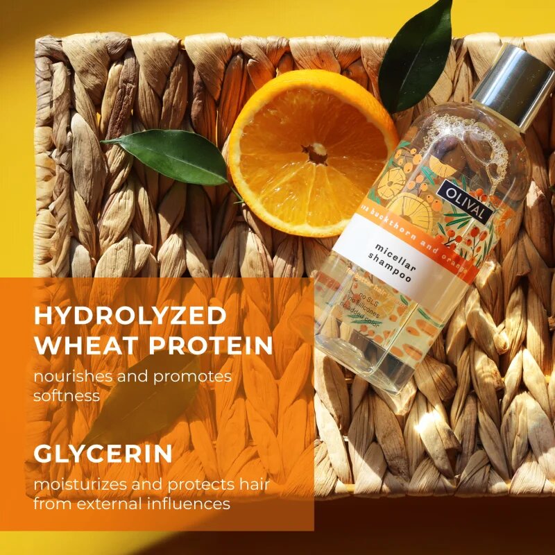 Olival Micellar Sea Buckthorn and Orange micelární šampon pro objem a lesk 250 ml