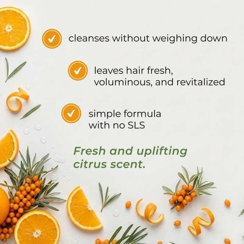 Olival Micellar Sea Buckthorn and Orange micelární šampon pro objem a lesk 250 ml