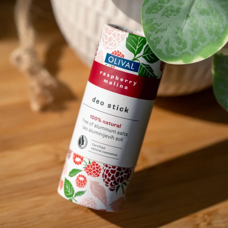 Olival Natural Raspberry tuhý deodorant bez obsahu hliníkových solí 40 g
