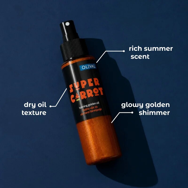 Olival SUPER Carrot Golden Oil olej se třpytkami urychlující opalování 100 ml