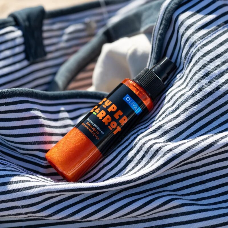 Olival SUPER Carrot Golden Oil olej se třpytkami urychlující opalování 100 ml