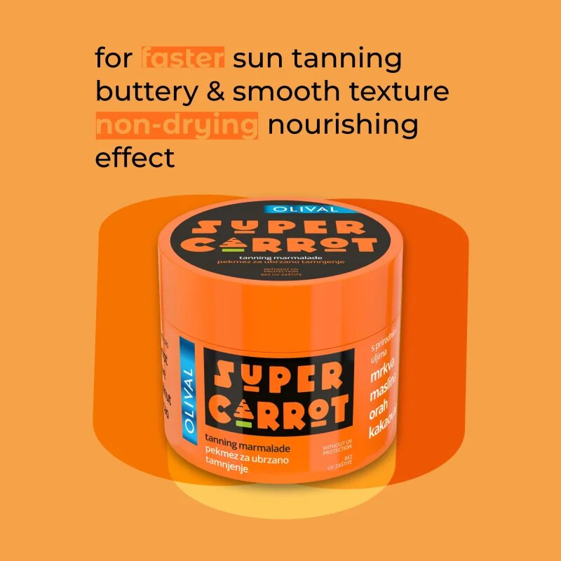 Olival SUPER Carrot Tanning Jam přípravek k urychlení a prodloužení opálení bez ochranného faktoru 100 ml