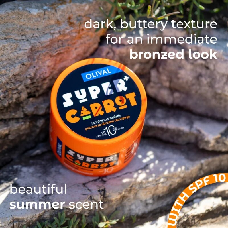 Olival SUPER Carrot Tanning Jam přípravek k urychlení a prodloužení opálení SPF 10 100 ml