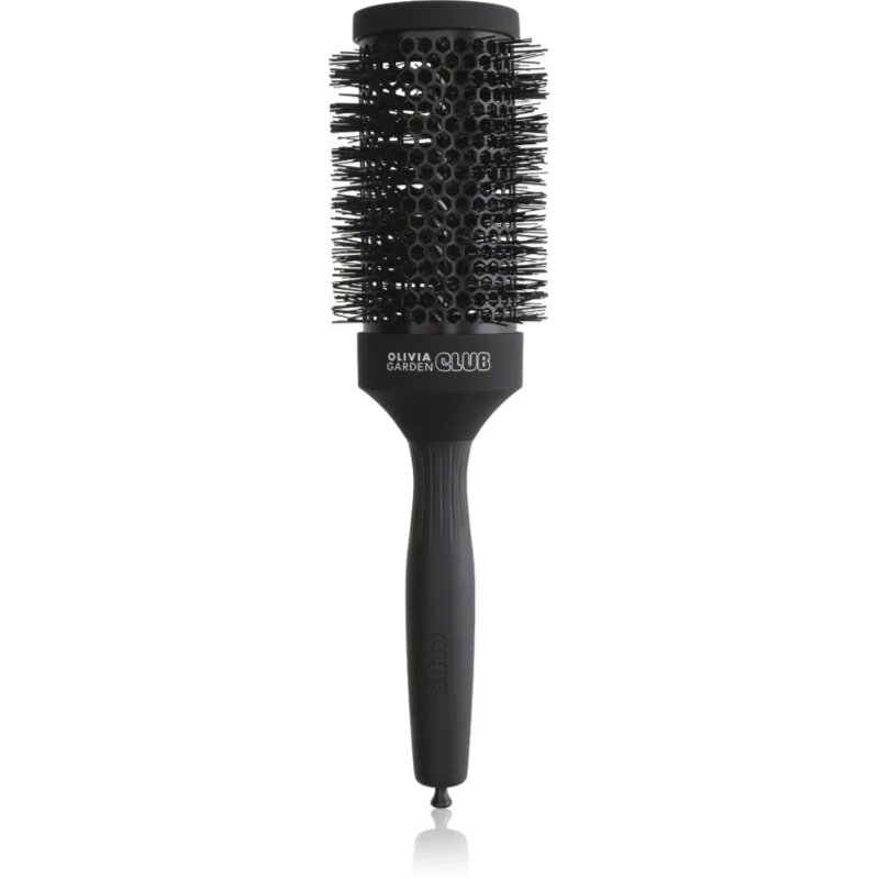 Olivia Garden Club The Glow Blowout Ceramic Round Brush Black kulatý kartáč na vlasy 1 ks