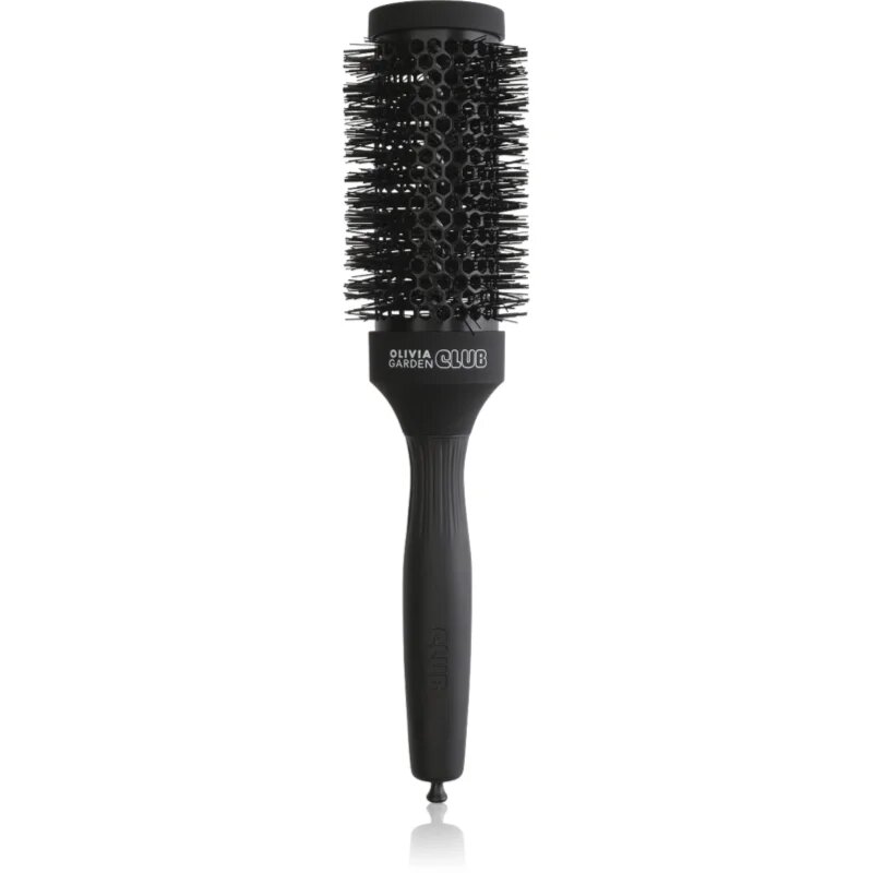 Olivia Garden Club The Glow Blowout Ceramic Round Brush Black kulatý kartáč na vlasy M 1 ks