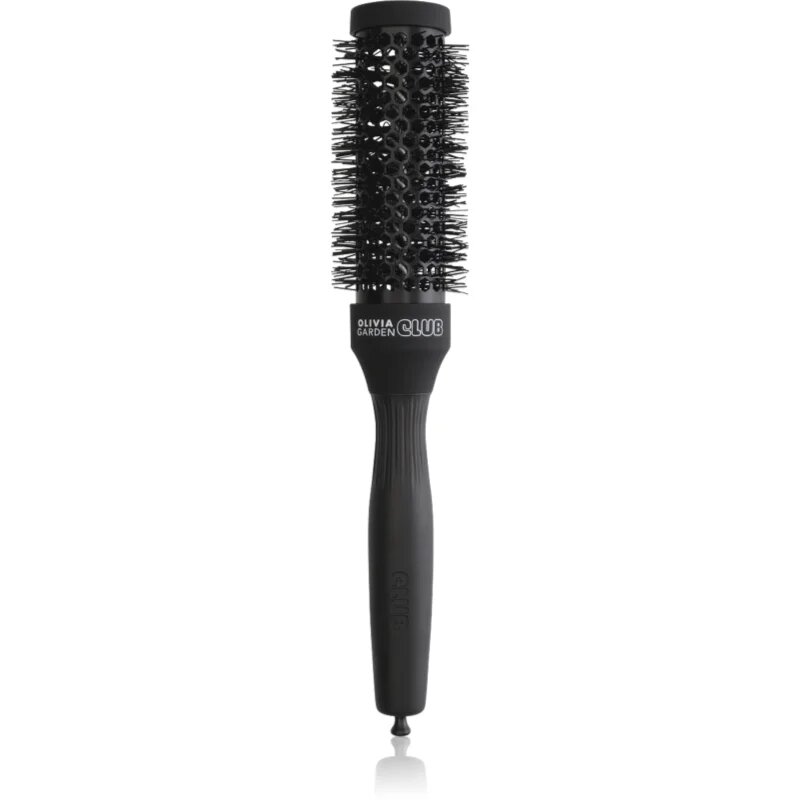 Olivia Garden Club The Glow Blowout Ceramic Round Brush Black kulatý kartáč na vlasy S 1 ks