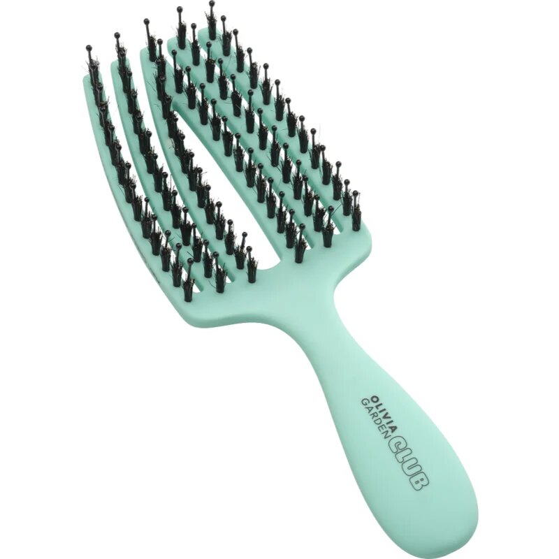Olivia Garden Club The Nomad Detangling&Shine Fingerbrush​ plochý kartáč na vlasy Mint 1 ks