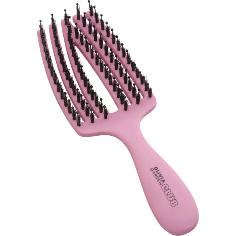 Olivia Garden Club The Nomad Detangling&Shine Fingerbrush​ plochý kartáč na vlasy Pink 1 ks
