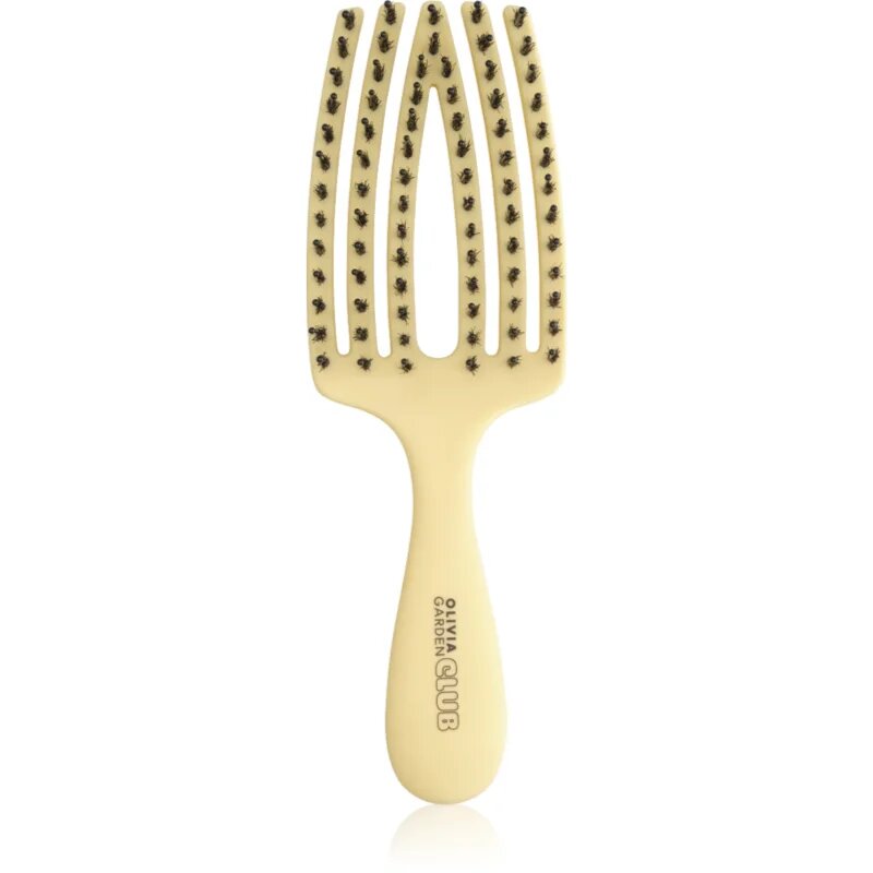 Olivia Garden Club The Nomad Detangling&Shine Fingerbrush​ plochý kartáč na vlasy Yellow 1 ks