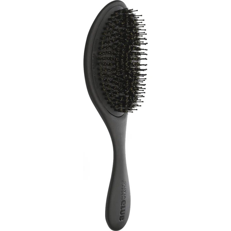 Olivia Garden Club The Reset Detangling&Shine Hairbrush plochý kartáč s pouzdrem Black 1 ks
