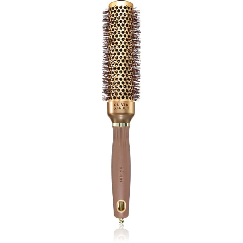 Olivia Garden Expert Blowout Speed Gold&Brown kulatý kartáč na vlasy 35mm 1 ks
